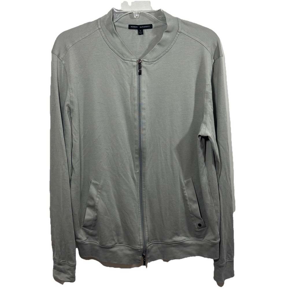 Robert Barakett Men's Large Full Zip Jacket RB01259 100% Pima Cotton